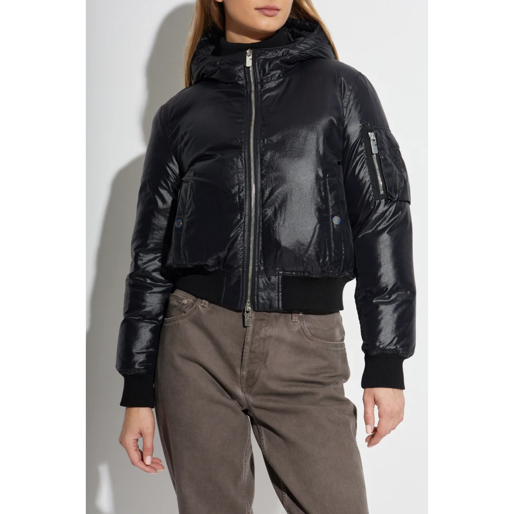 Burberry Gewatteerde donsjas met capuchon Black Dames