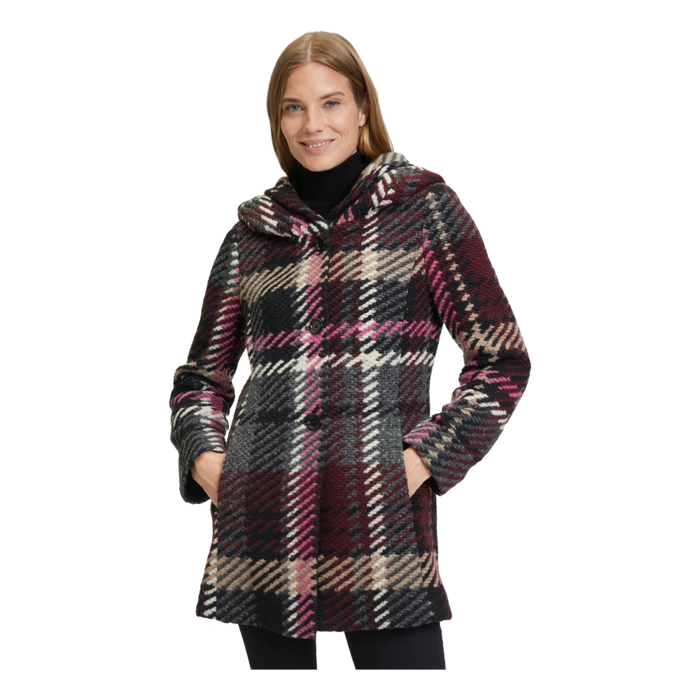 Amber & June Kapmantel in multicolor ruit Multicolor Dames