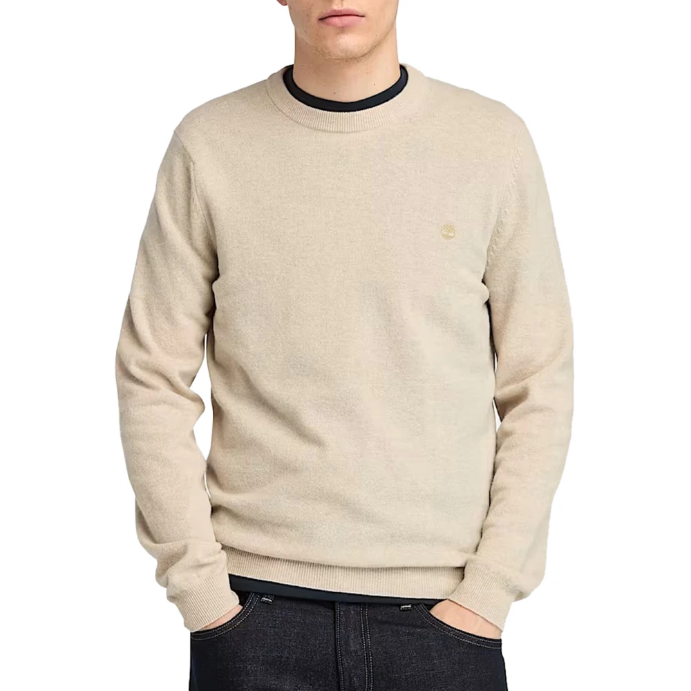 Timberland Merino Crew Neck Sweater Beige Heren