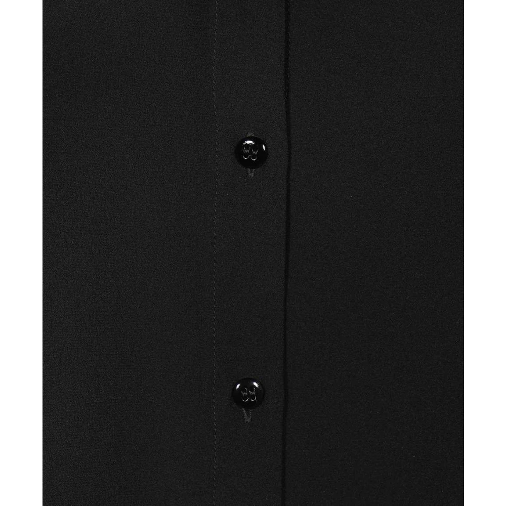 Emporio Armani Zijden Shirt Voorknoopsluiting Black Dames