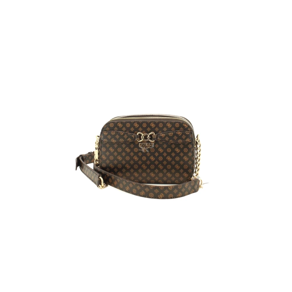 Guess Bruine Crossbody Tas Arlena Camera Stijl Brown Dames