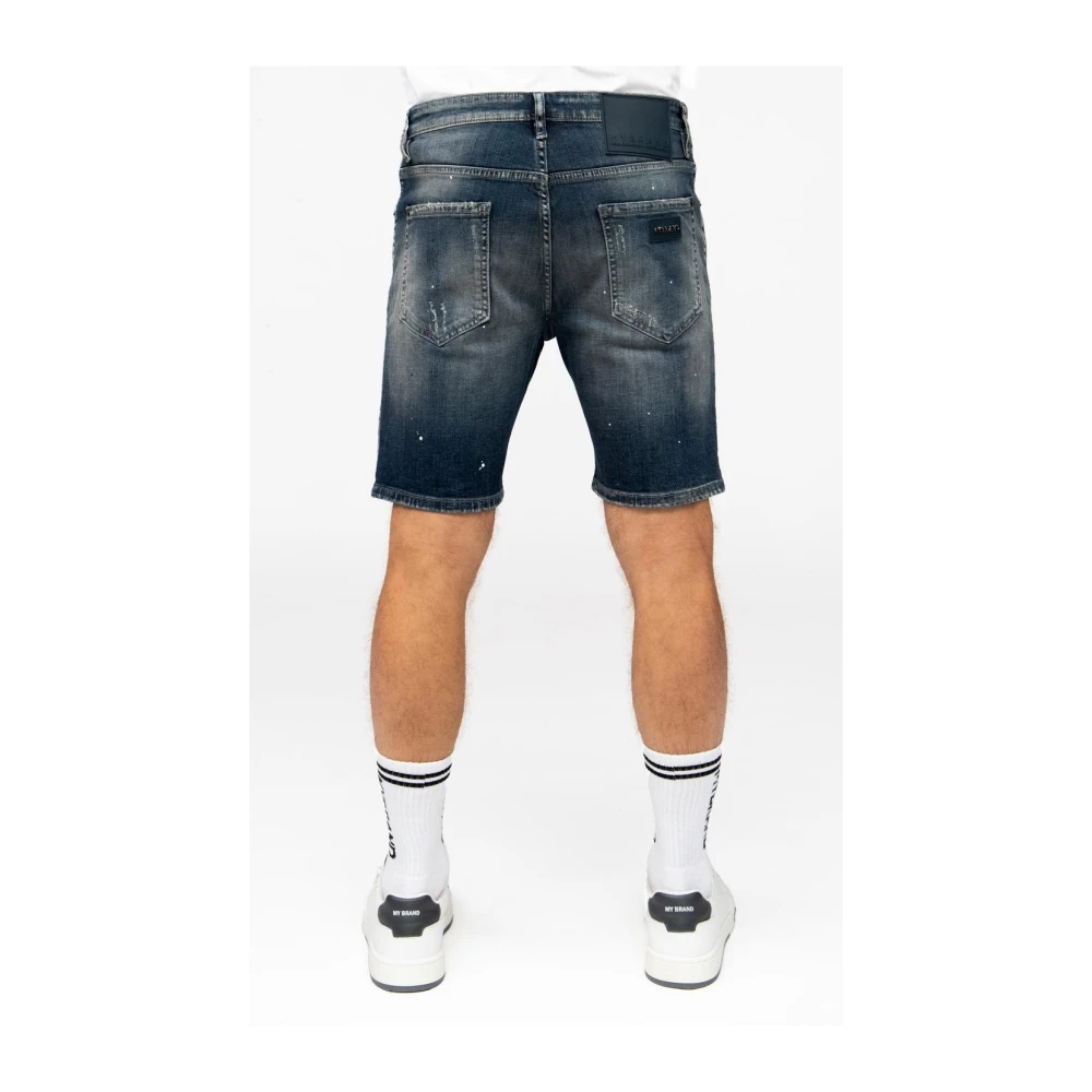 My Brand Korte Shredder Denim Jeans Blue Heren