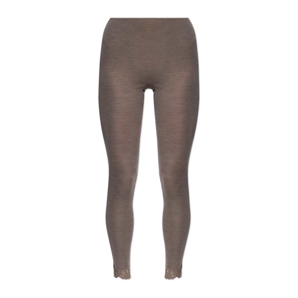 Hanro Geribbelde Broek Brown Dames
