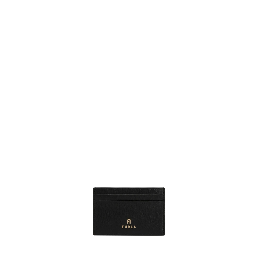 Furla Women's Black Camelia Card Case S - Wallets & Cardholders - One Size - Accessories