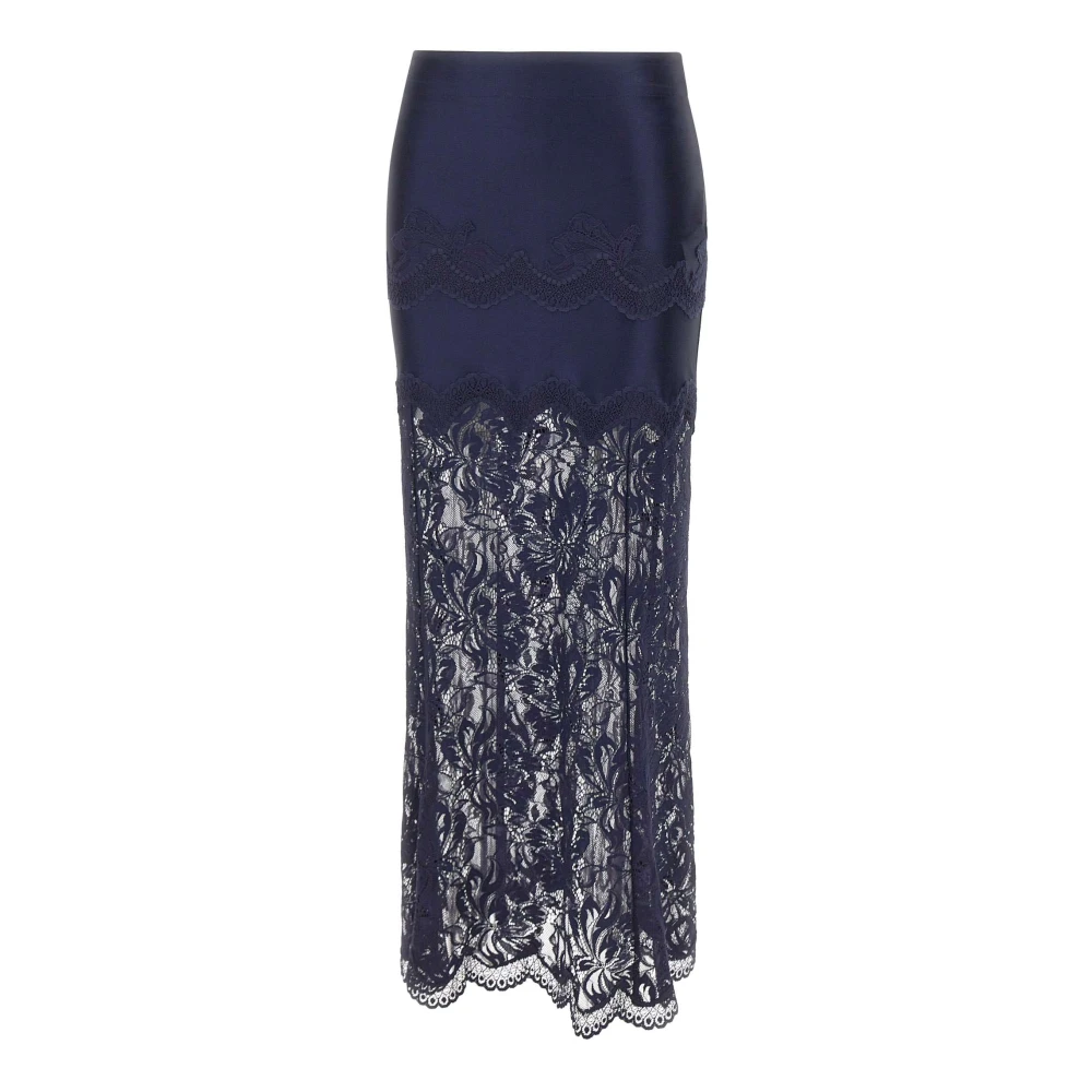 Rabanne Vrouw Blauw Rokken Dames, S, Maxi Skirts