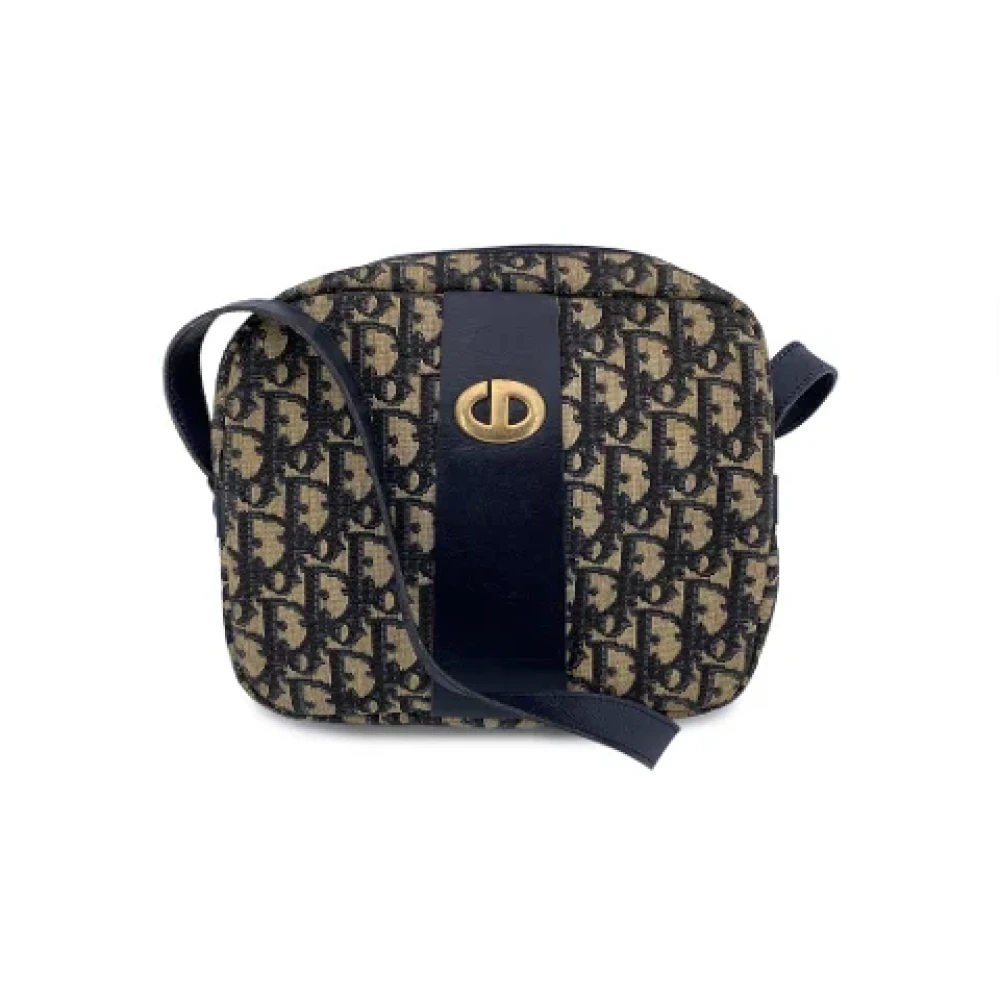 Dior Vintage Pre-owned Leather dior-bags Blue Dames