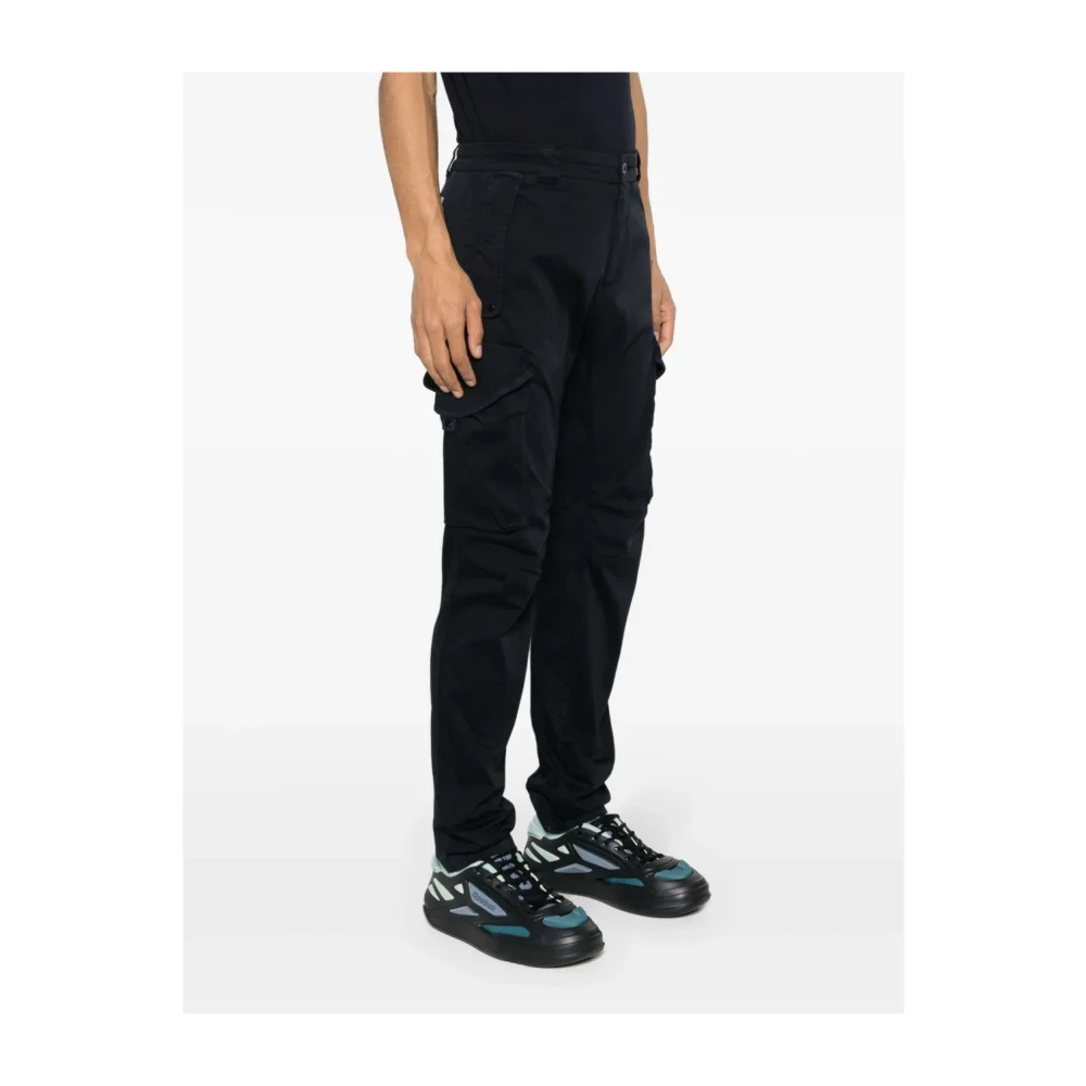 C.P. Company Blauwe Cargo Broek met Drukknoopsluiting Blue Heren