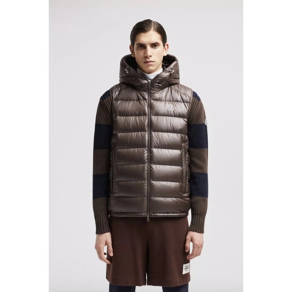 Moncler Bruine Barant donsvest Buitenkleding Brown Heren