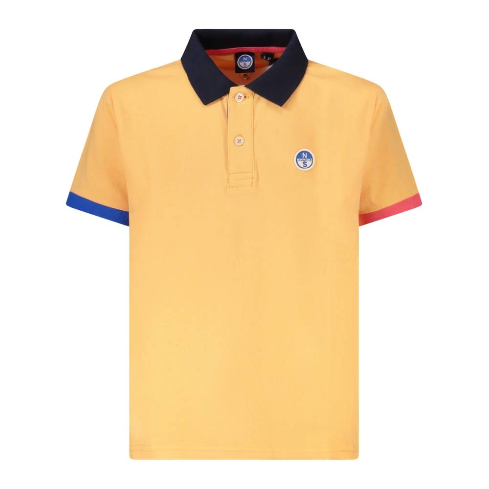 North Sails Mannelijk Oranje Polo Met Korte Mouwen