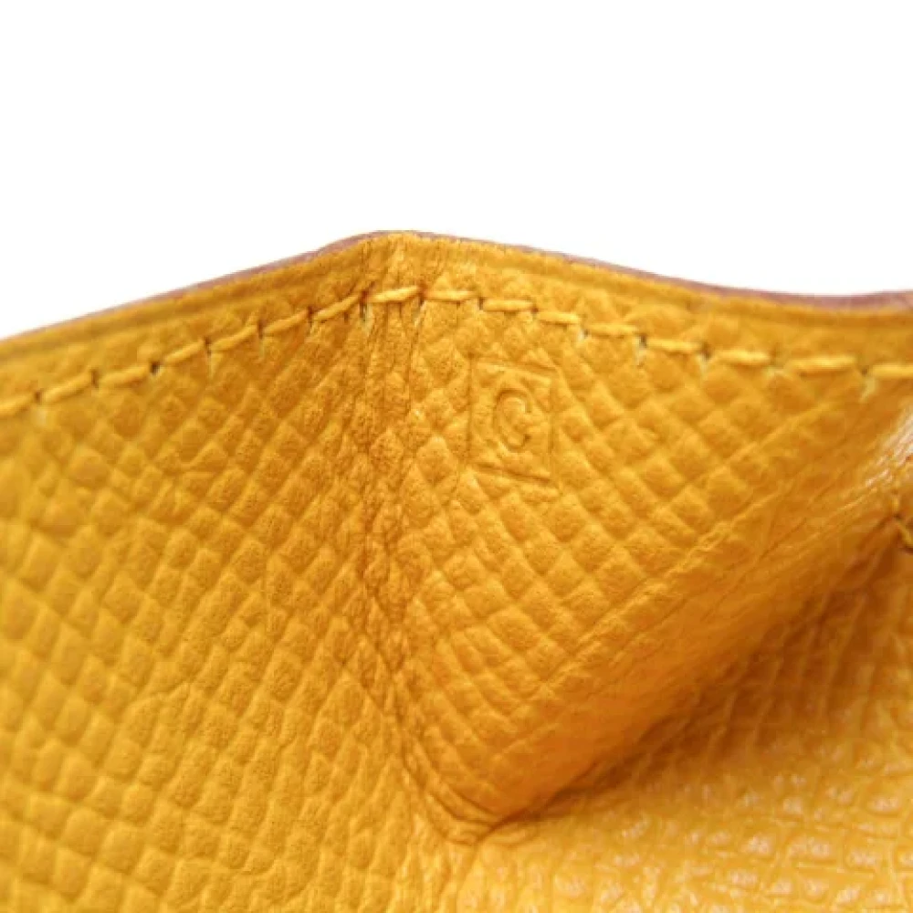 Hermès Vintage Pre-owned Leather wallets Yellow Dames