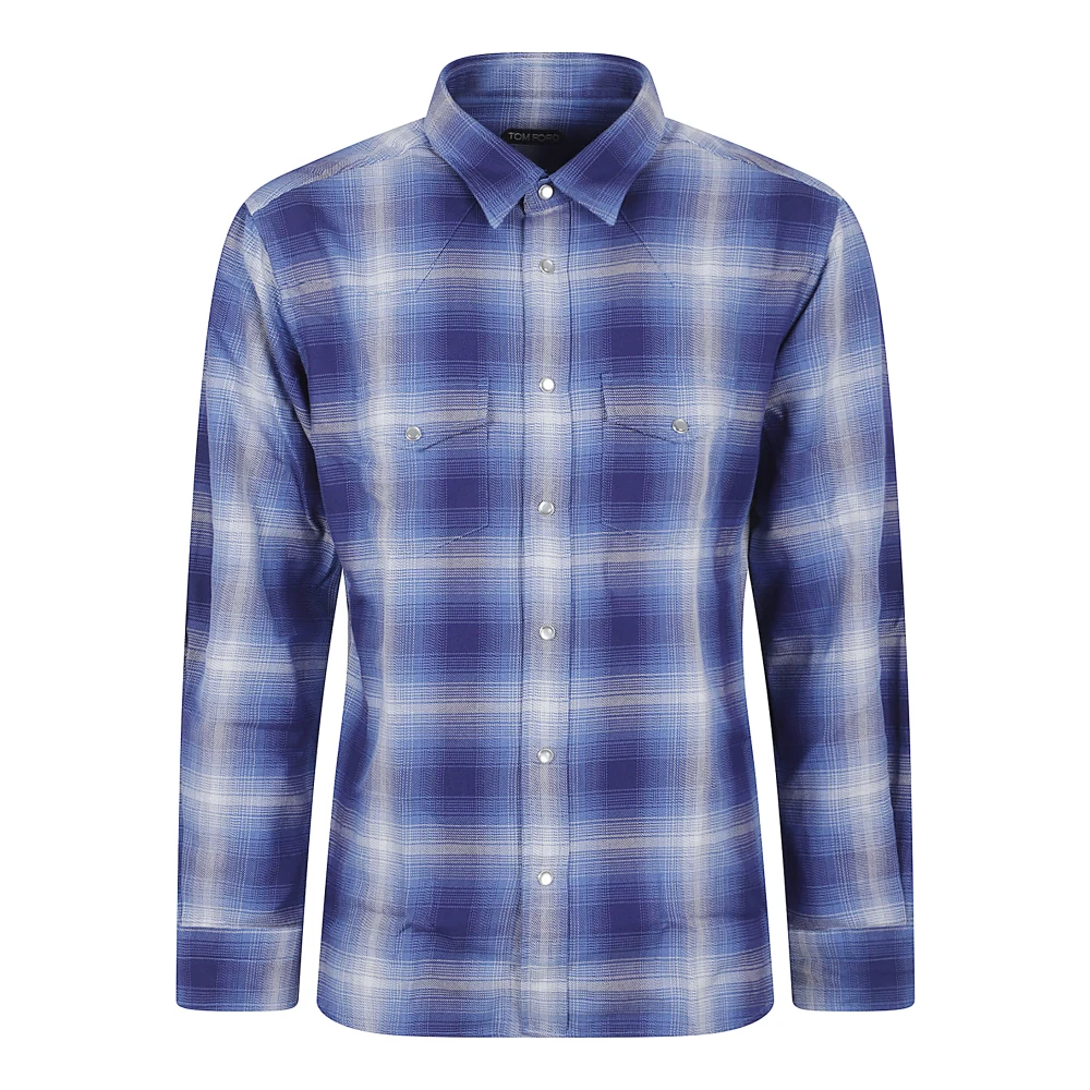 Tom Ford Multicolor Cotton Checked Shirt - Male - Casual Shirts - L - Shirts