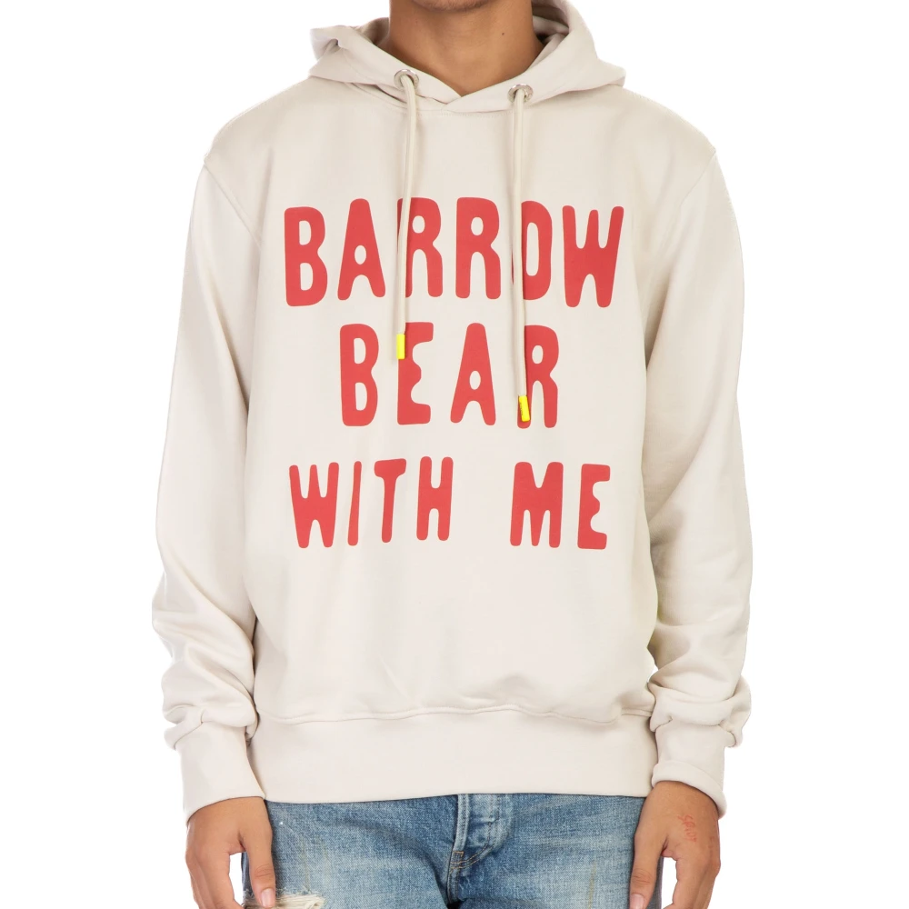 Barrow Gezellige Teddy Hoodie in Bw009 White Heren