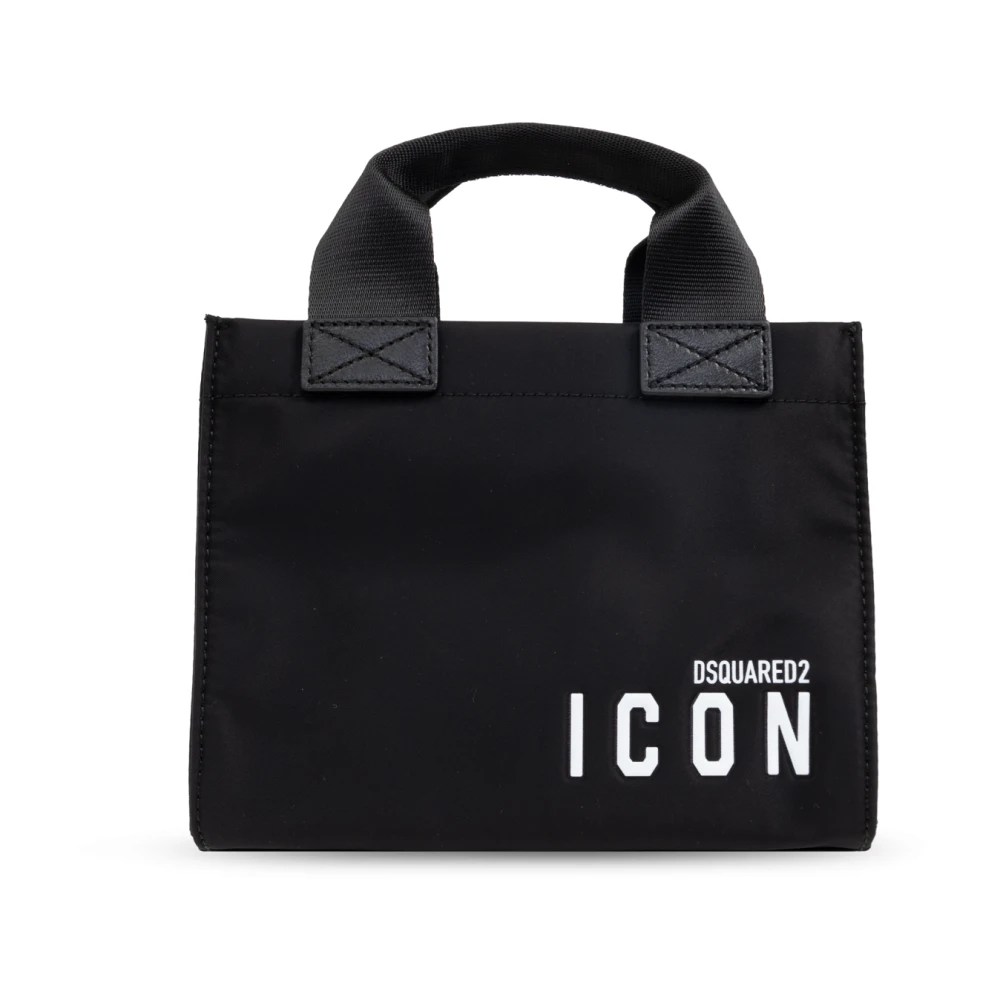 Dsquared2 Handtas met bedrukt logo Black Dames