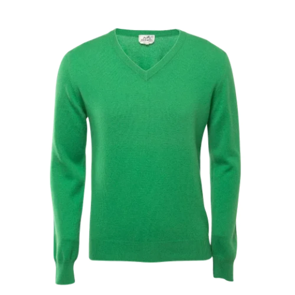 Hermès Vintage Pre-owned Cashmere tops Green Dames
