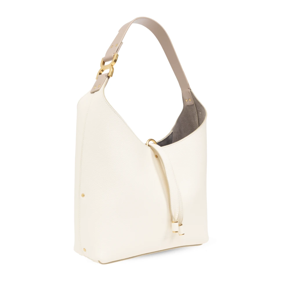 Chloé Marcie Hobo Kleine Schoudertas Beige Dames