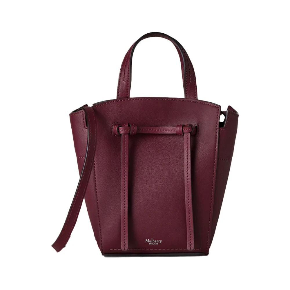 Mulberry Zwart Kers Clovelly Mini Tote Tas Red Dames