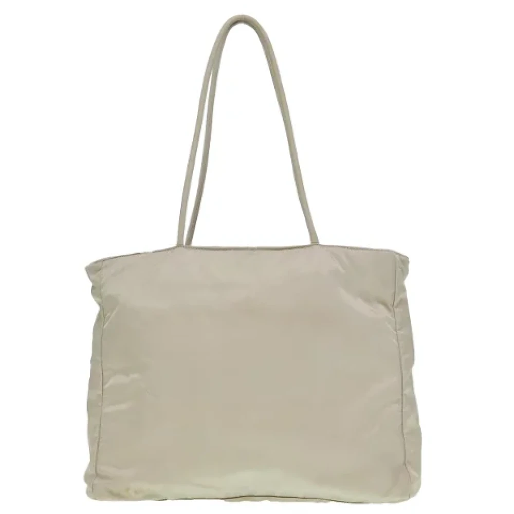 Prada Vintage Pre-owned Nylon prada-bags Beige Dames