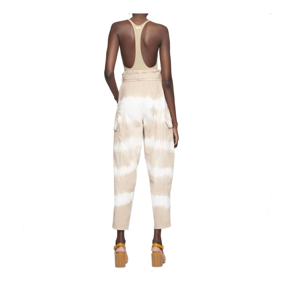 Stella Mccartney Tie-Dye Denim Jeans met Riem Beige Dames