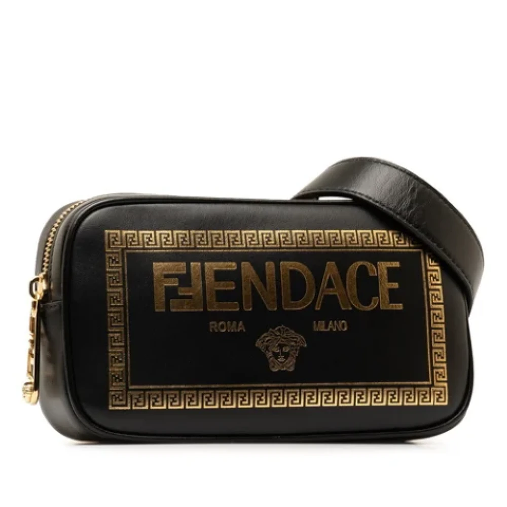 Fendi Vintage Pre-owned Leather shoulder-bags Black Dames