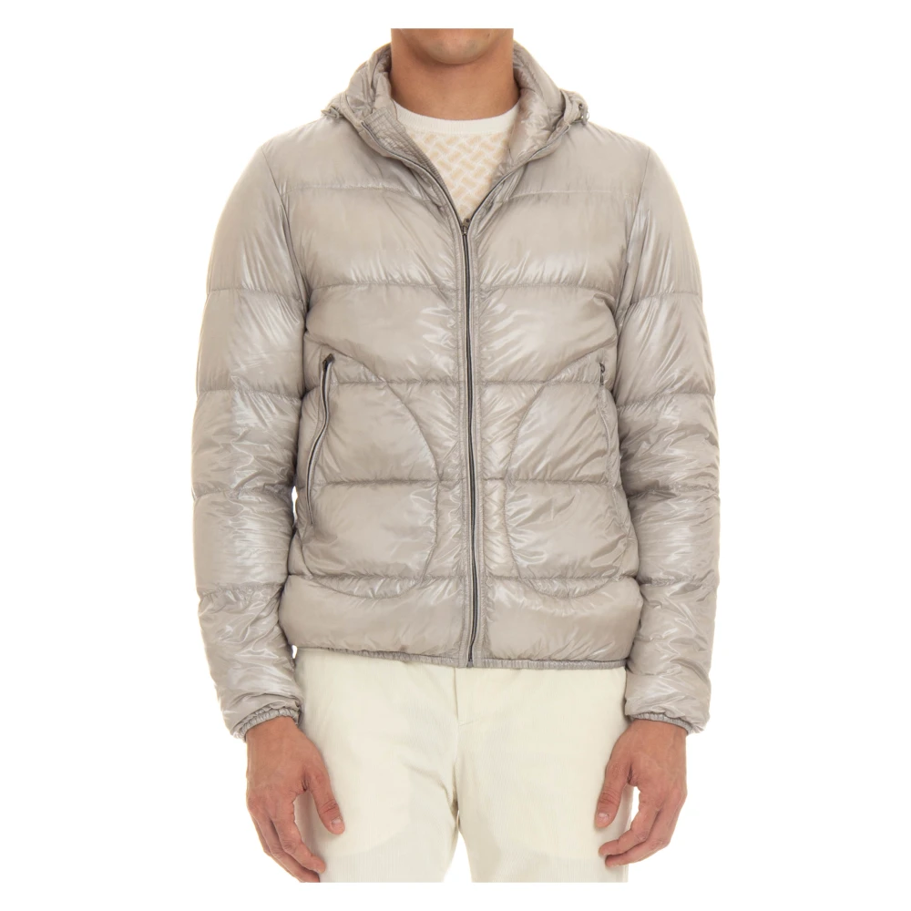 Herno Puffer Jacket Licht Warm Comfortabel Beige Heren