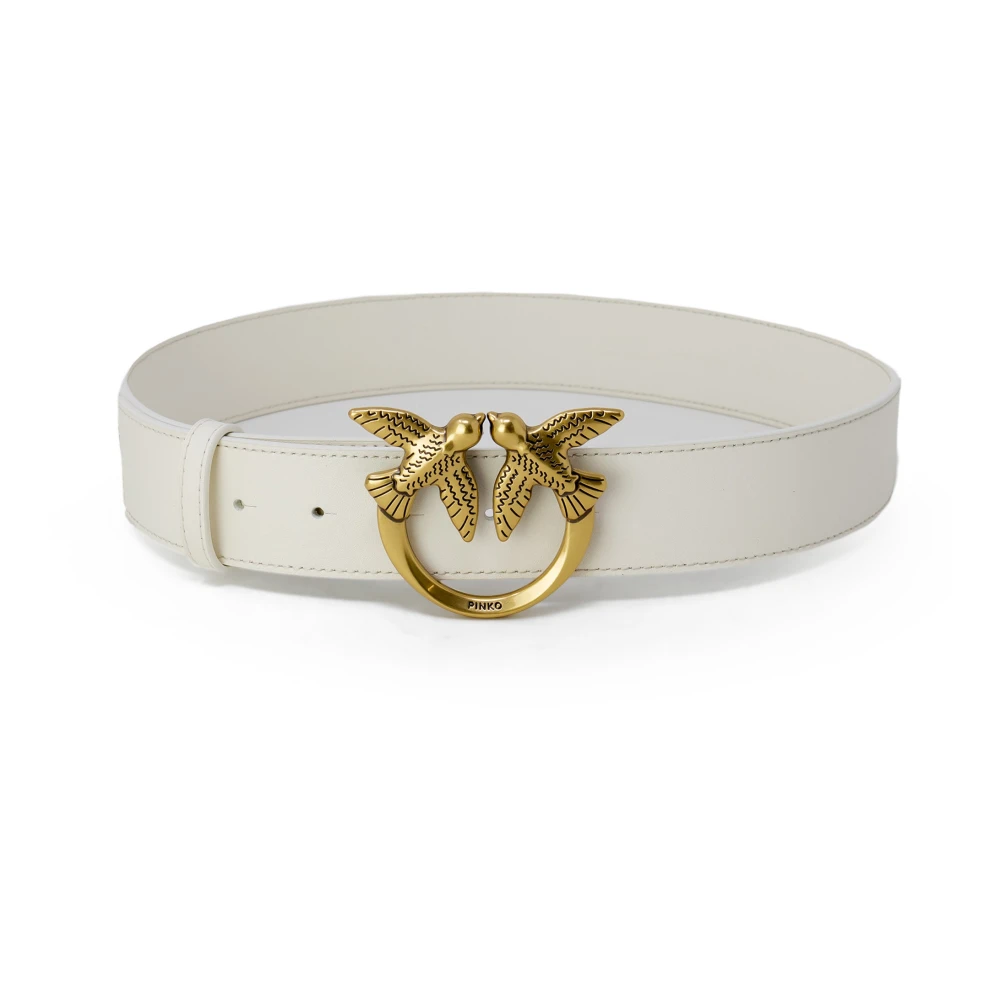 Pinko Women's White Leather Belt Elegant Design - Belts - S - Accessories
