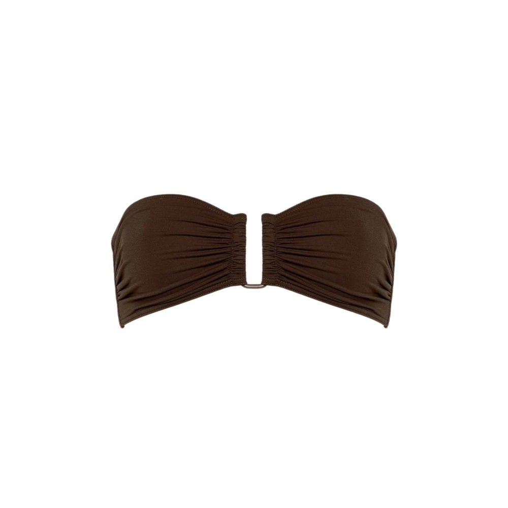 Eres Vulkaan Bandeau Bikini Top Brown Dames