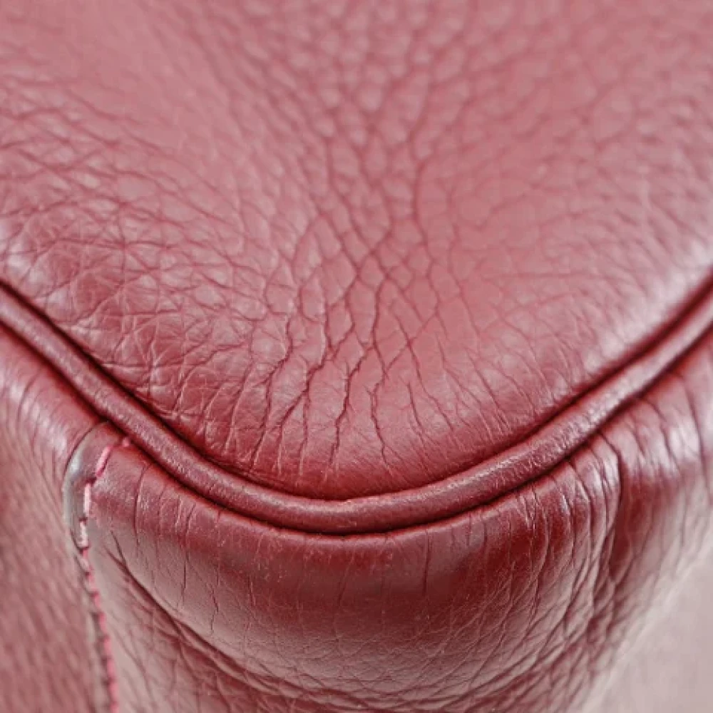 Hermès Vintage Pre-owned Leather shoulder-bags Red Dames