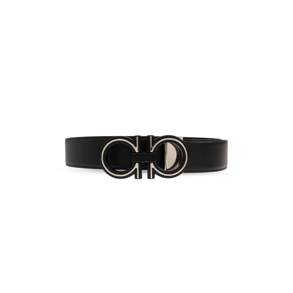 Ferragamo Uomo Nero - Cintura Doppia Regolabile - Accessories - 105 Cm