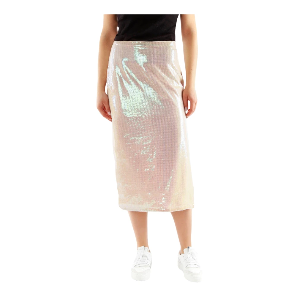 Envii Midi Skirts Pink Dames