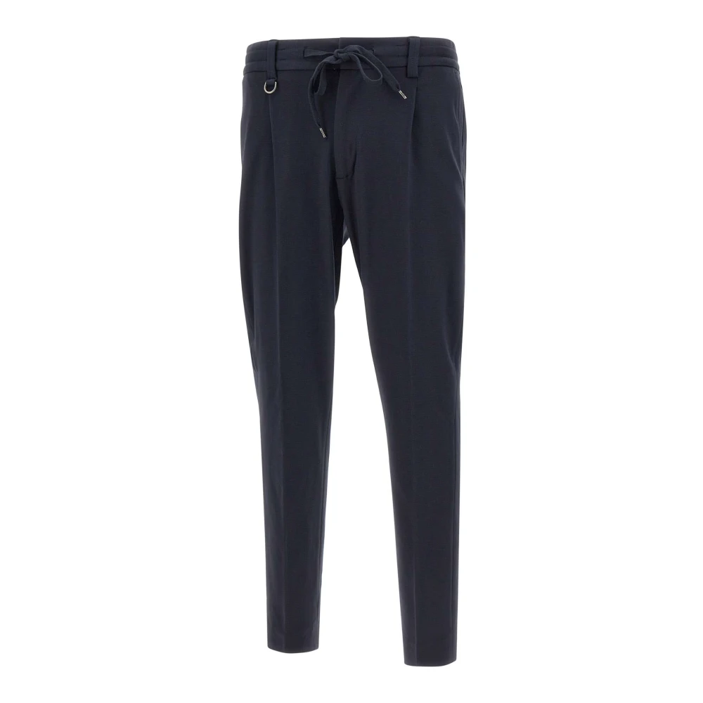 Paolo Pecora Blauwe Chino Broek Brera Collectie Blue Heren