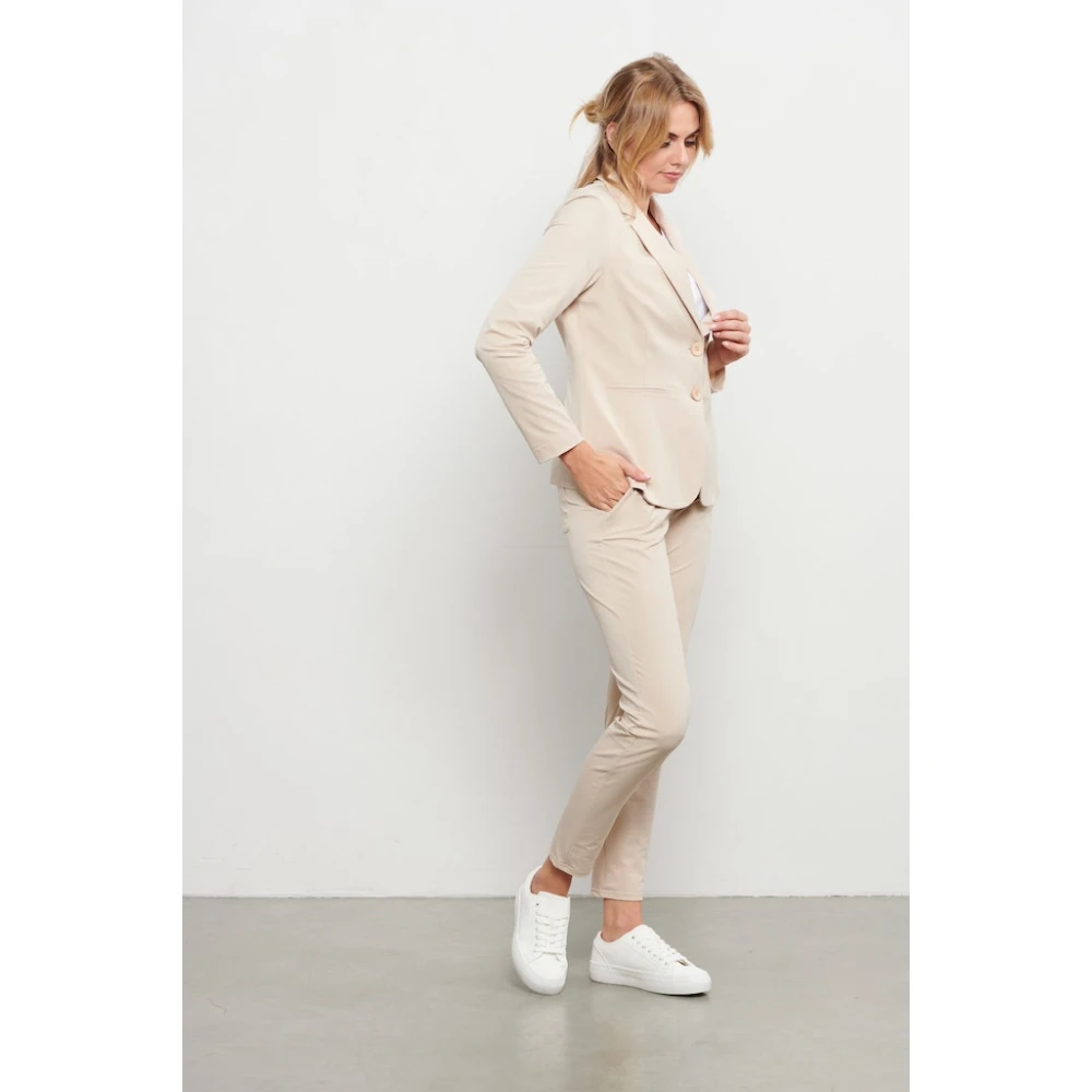 &Co Woman Blazer met ruitpatroon Beige Dames