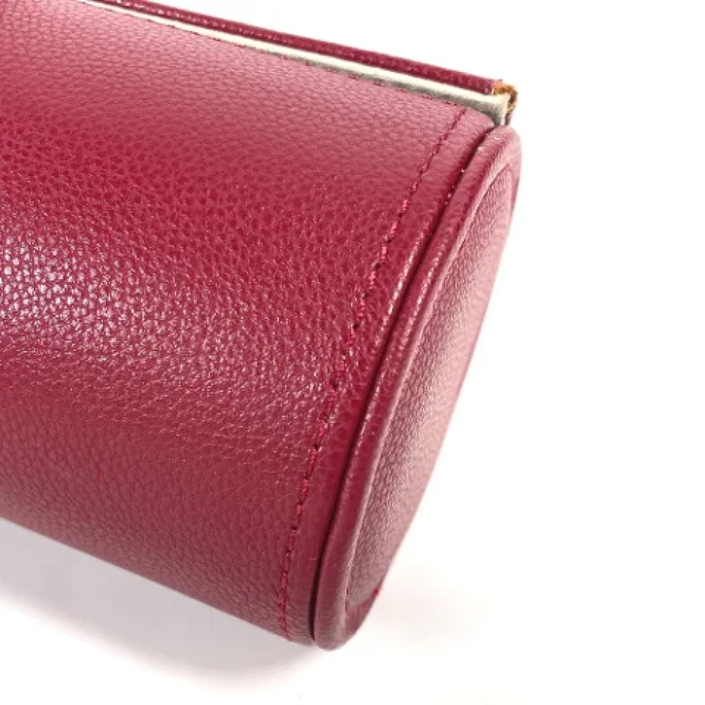 Salvatore Ferragamo Pre-owned Leather home-office Red Dames