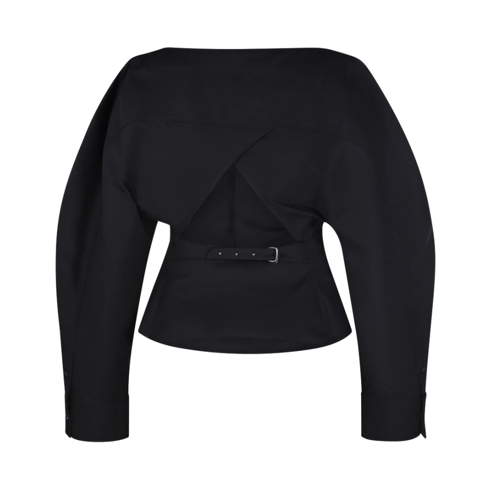 Jacquemus Zwarte Barco Shirt Black Dames