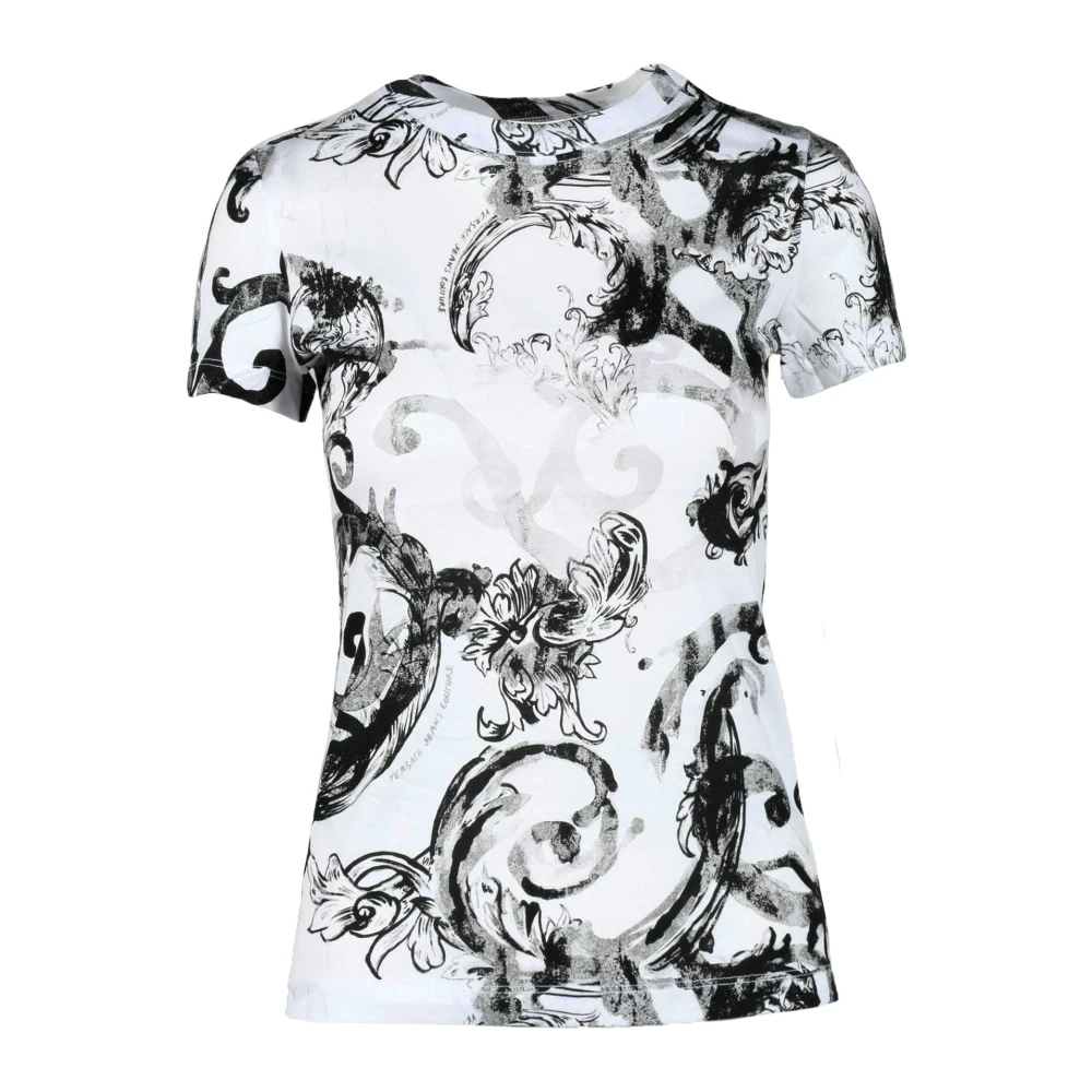 Versace Jeans Couture Katoenen T-shirt met Stijlvol Ontwerp Multicolor Dames