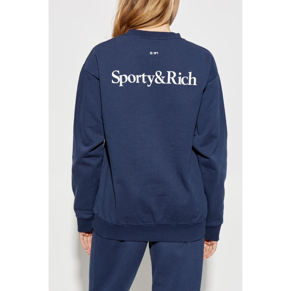Sporty & Rich Sweatshirt uit de 47 & The New York Yankees collectie Blue Unisex