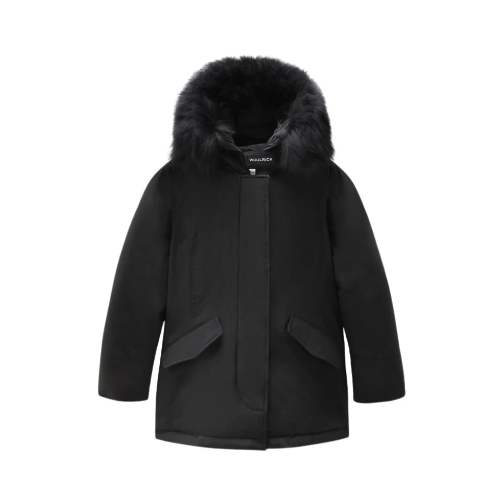 Woolrich Black Winter Jackets, Male, 4 Y, Luxury Arctic Cashmere Parka