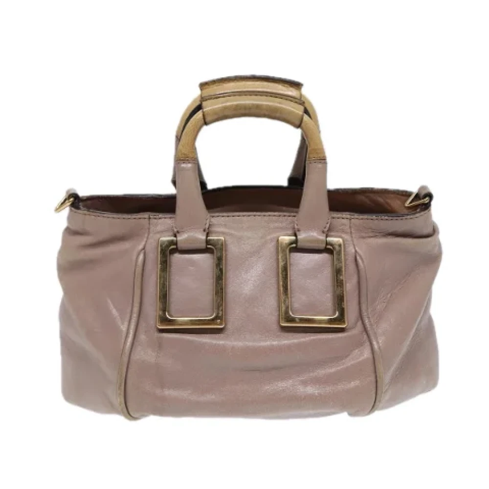 Chloé Pre-owned Leather handbags Beige Dames