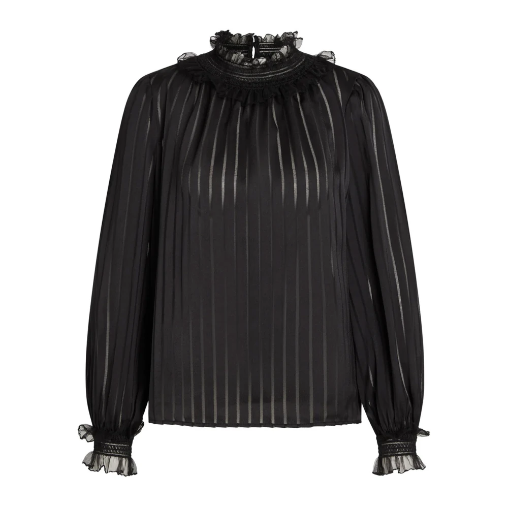 RUE de Femme Elegante Zwarte Kant Blouse Black Dames