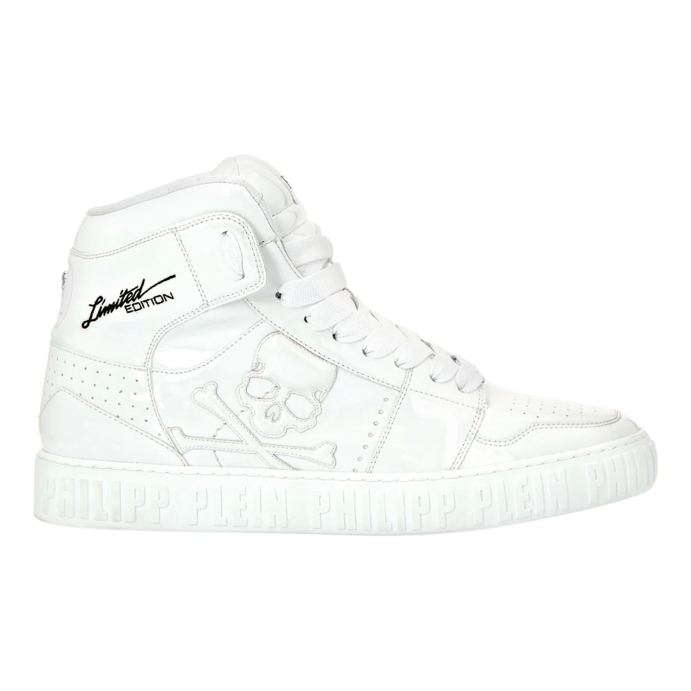 Philipp Plein Super Street Hi-Top Sneakers Skull&Bones unisex Schoenen Wit