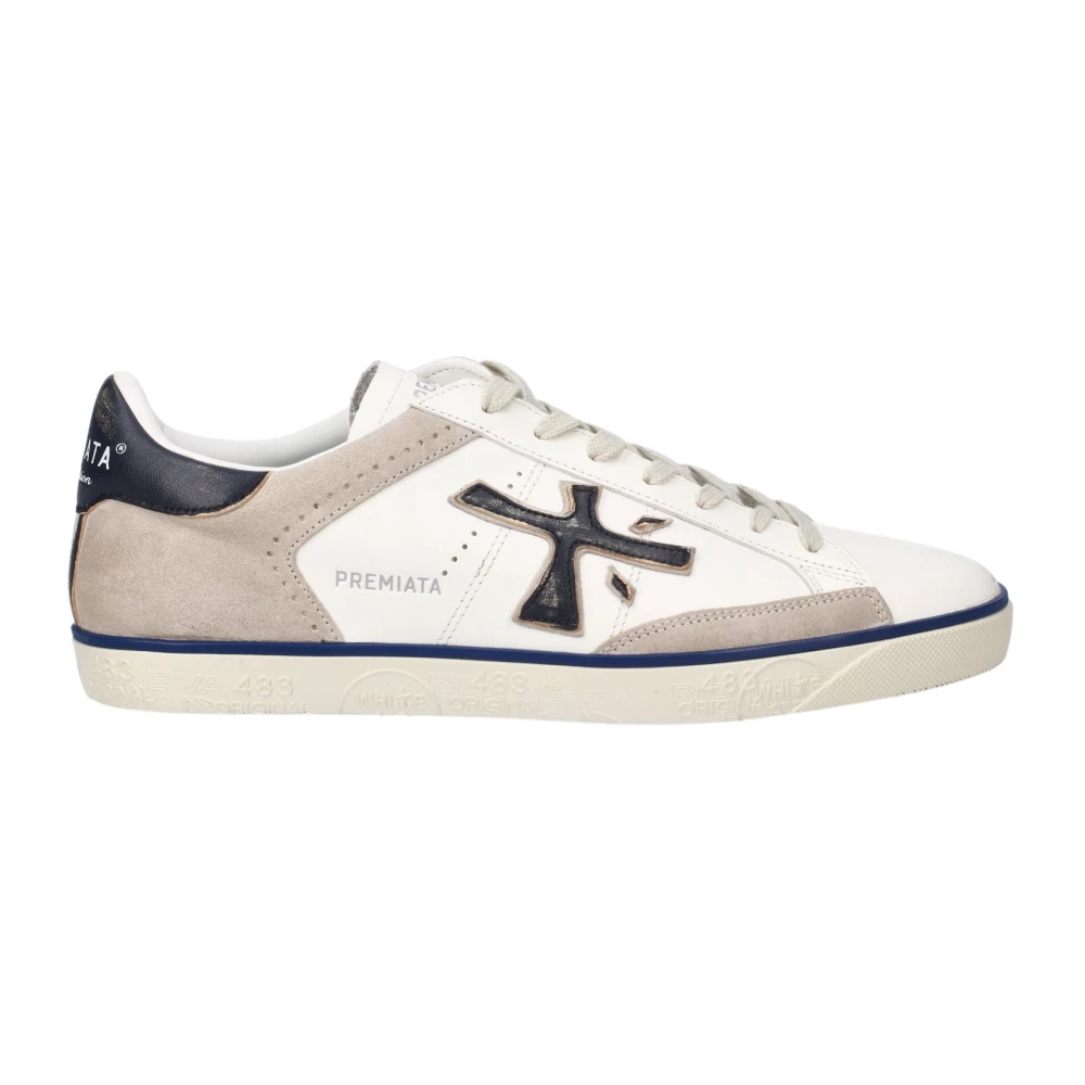 Premiata Men's White Sneakers, 6 Uk, Steven Trainers