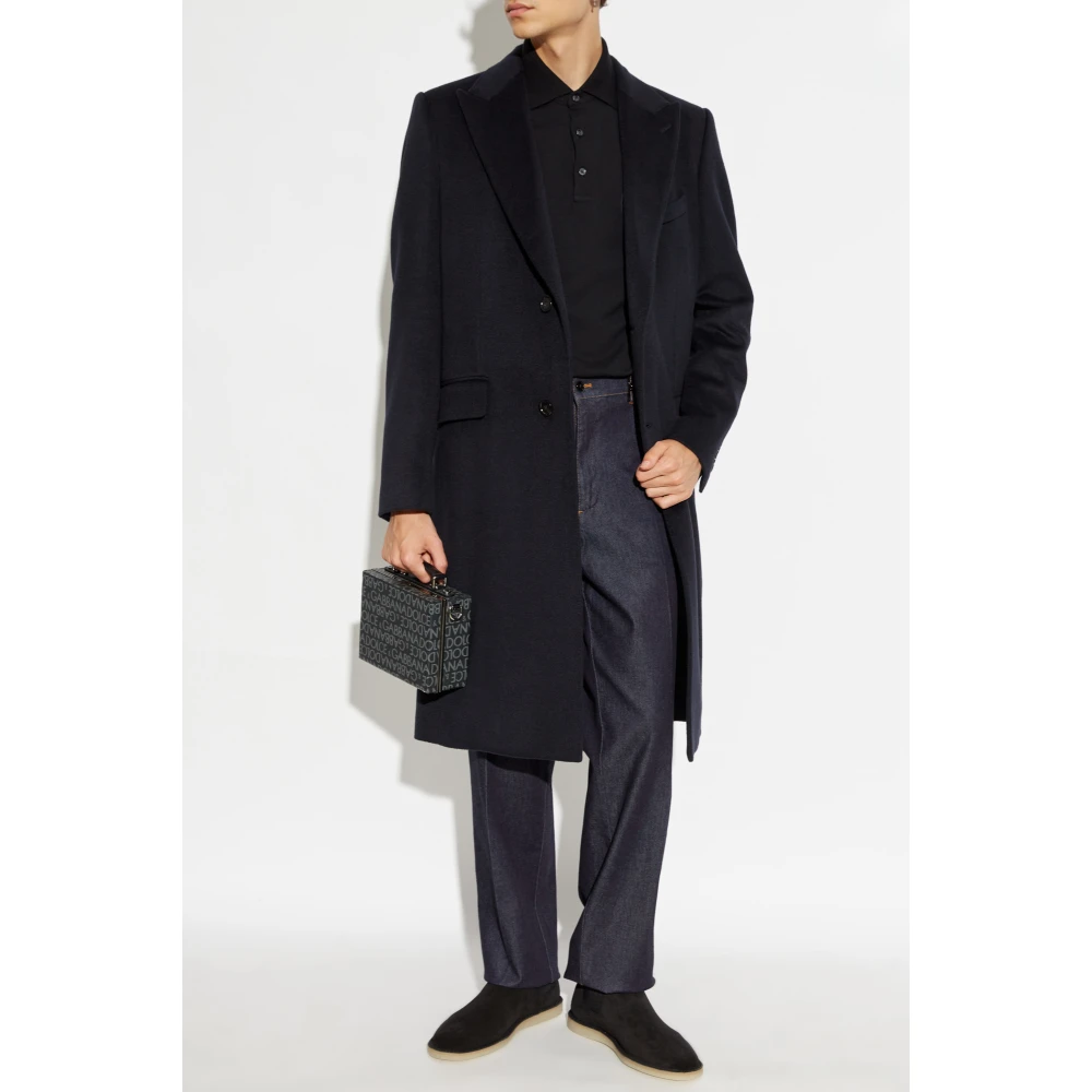 Dolce & Gabbana Katoenen polo met logo Black Heren