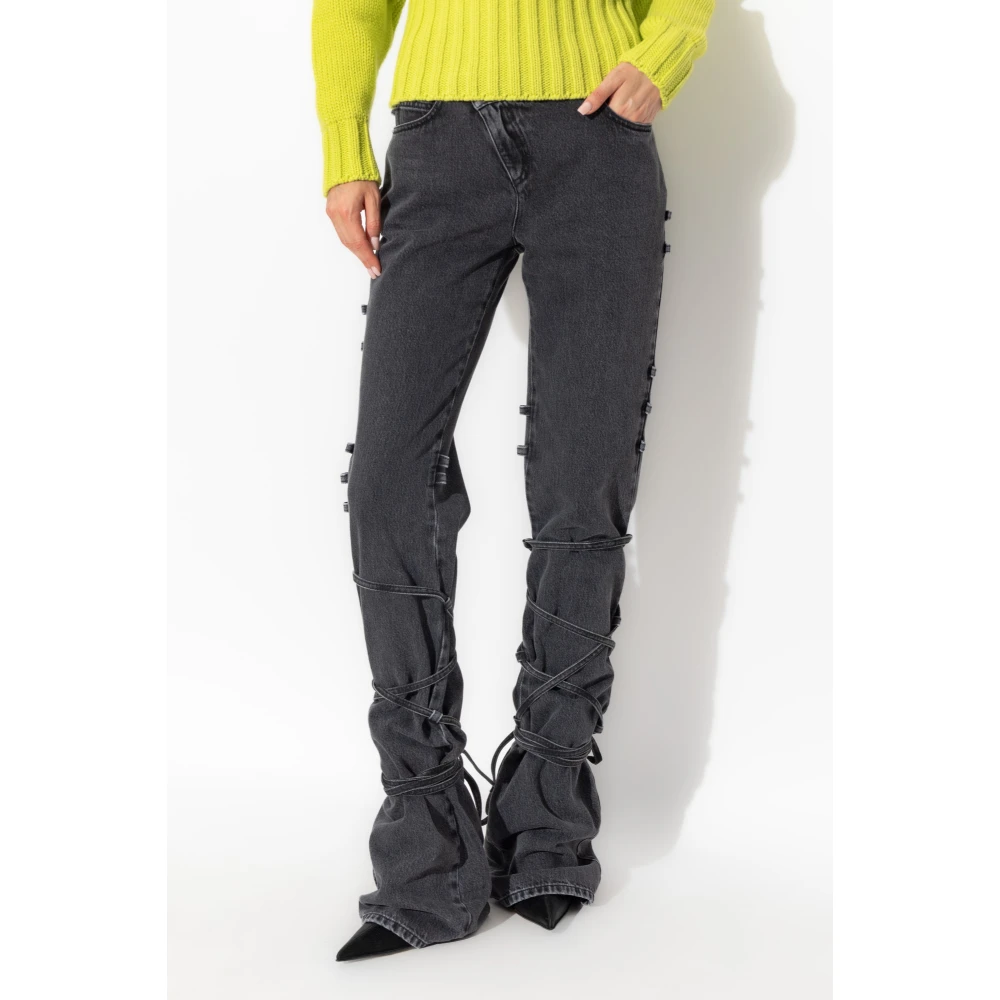 alexander mcqueen Jeans met veters Gray Dames
