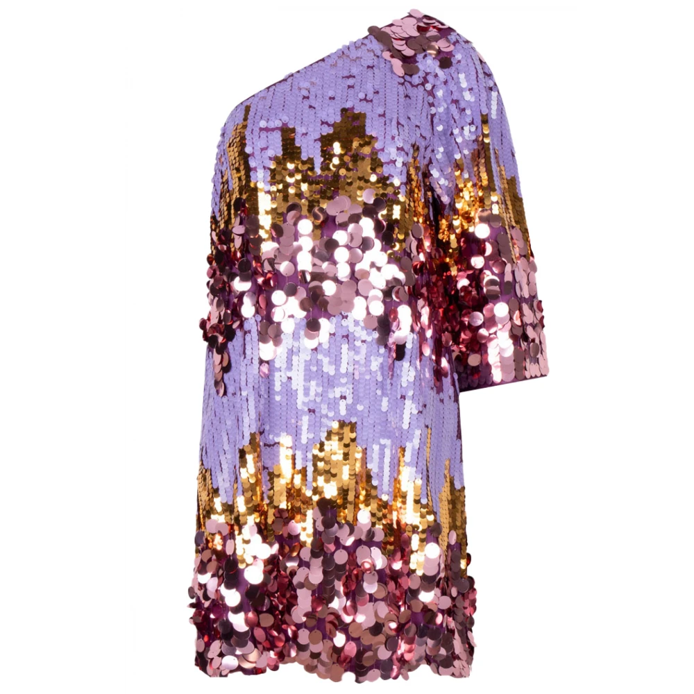 Dante 6 One-shoulder pailletten jurk Dynamique paars