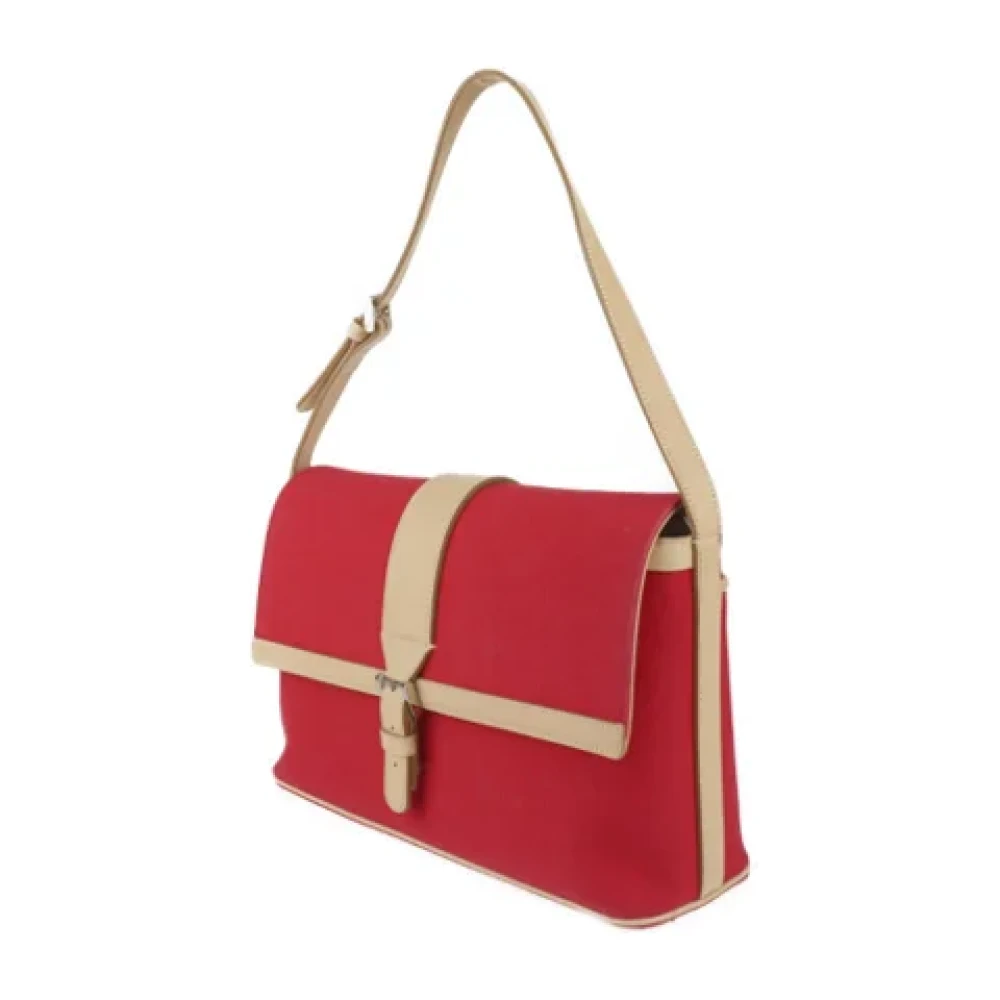 Burberry Vintage Pre-owned Leather shoulder-bags Red Dames