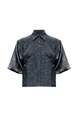 Jacquard Konvertibel Skjorta