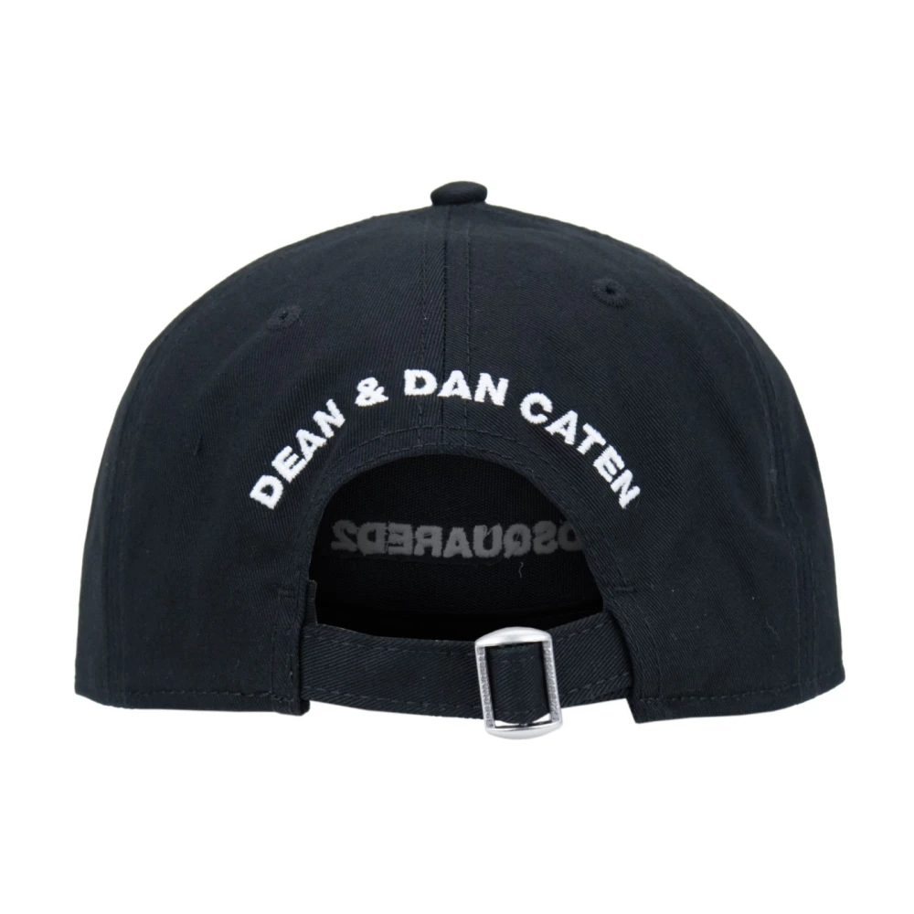 Dsquared2 Vlam Detail Baseball Cap Fibbia Black Unisex