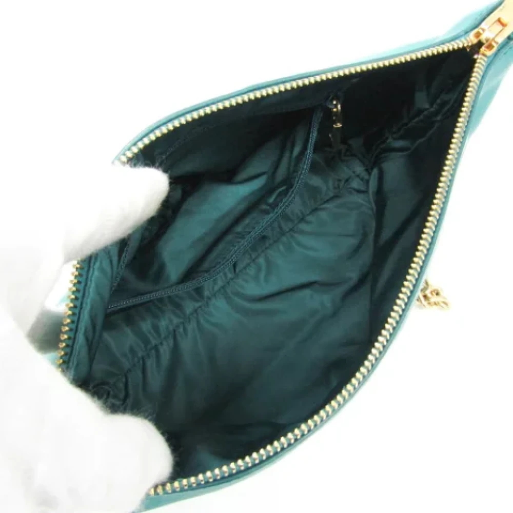 Miu Pre-owned Leather shoulder-bags Green Dames