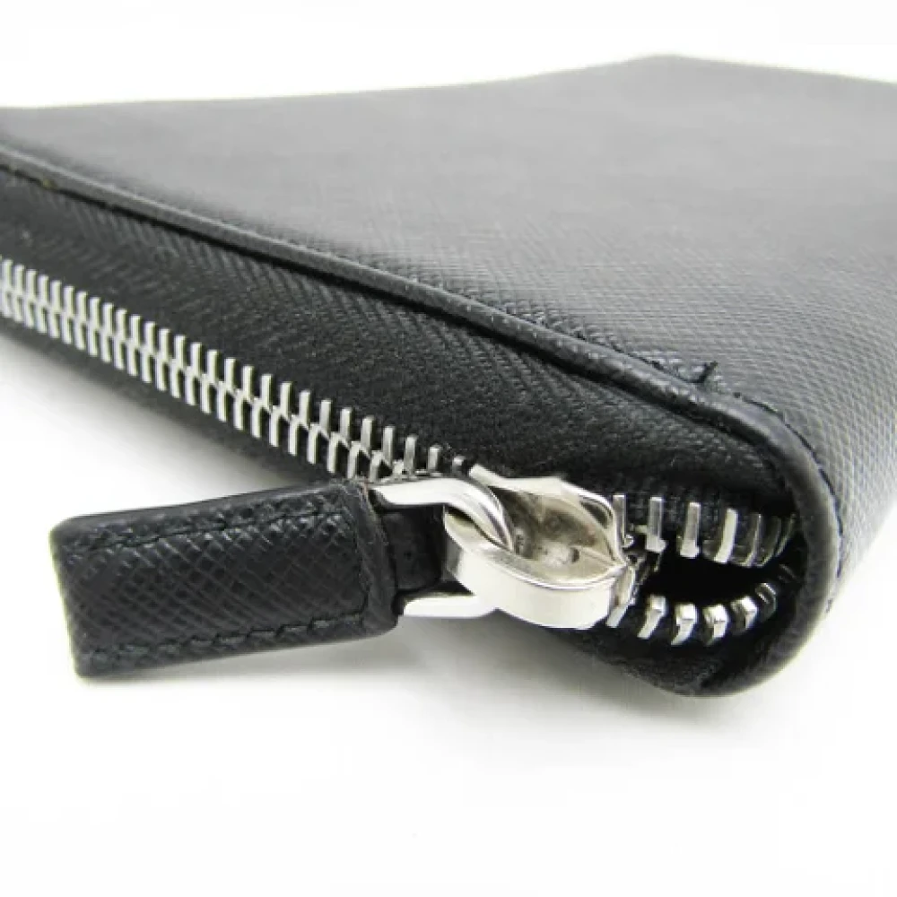 Prada Vintage Pre-owned Leather wallets Black Dames