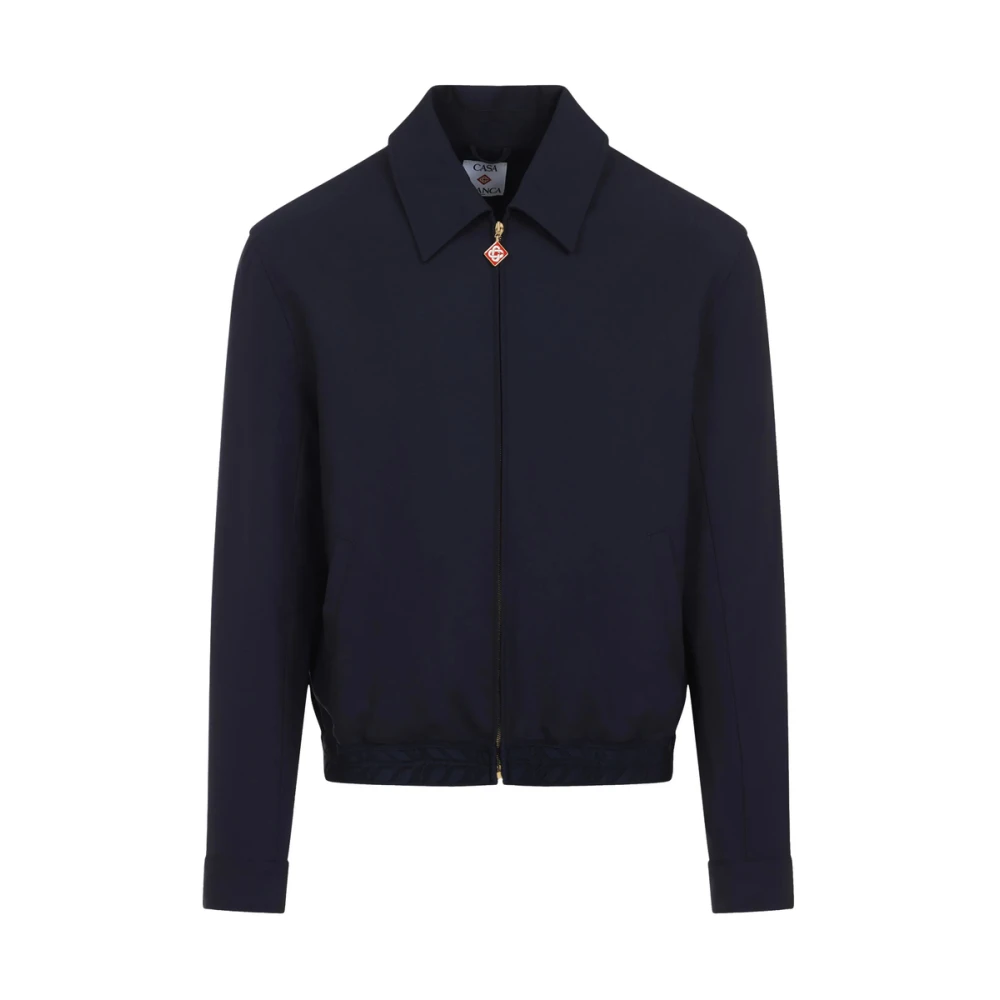 Casablanca Navy Blauwe Rits Jas Blue Heren