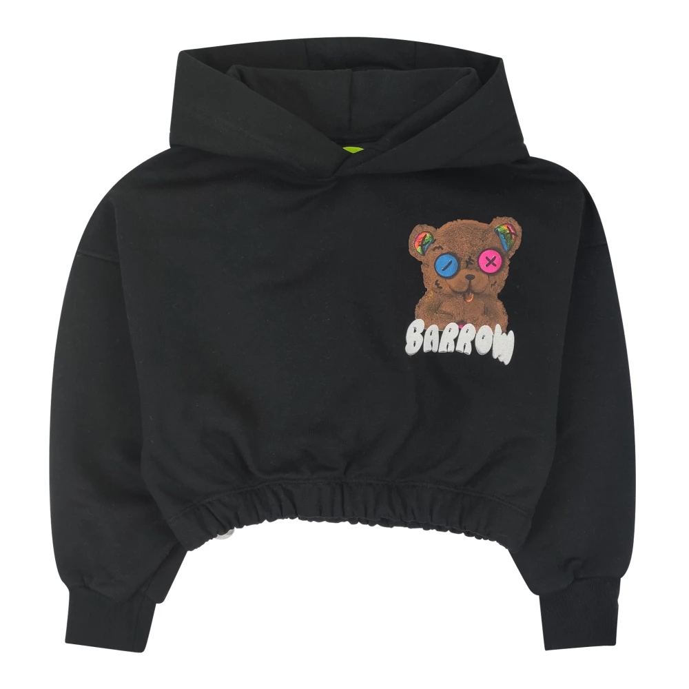 Barrow Black Cropped Hoodie - Female - Kids Sweatshirts - 4 Y - Kids